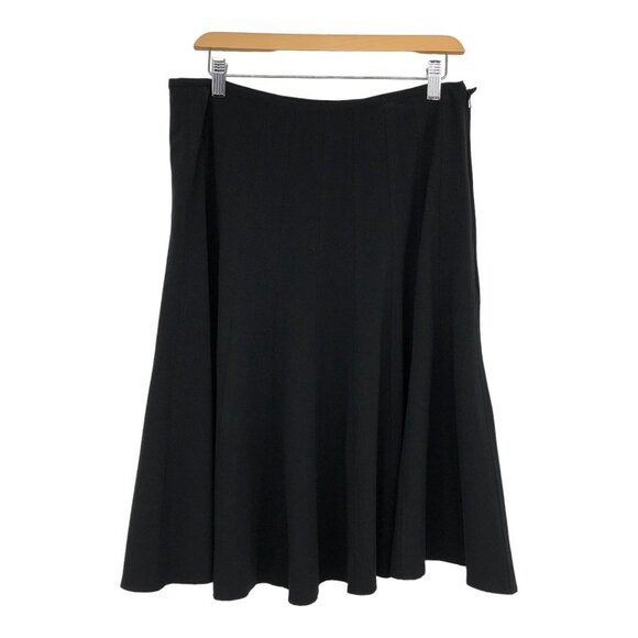 hanna & gracie Black Flared Knee Length Midi Skirt size 10 - Picture 13 of 13